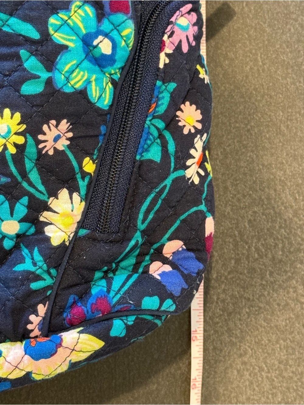 Vera Bradley Essential Laptop Backpack Mural Garden Quilted Floral Travel - Picture 5 of 12